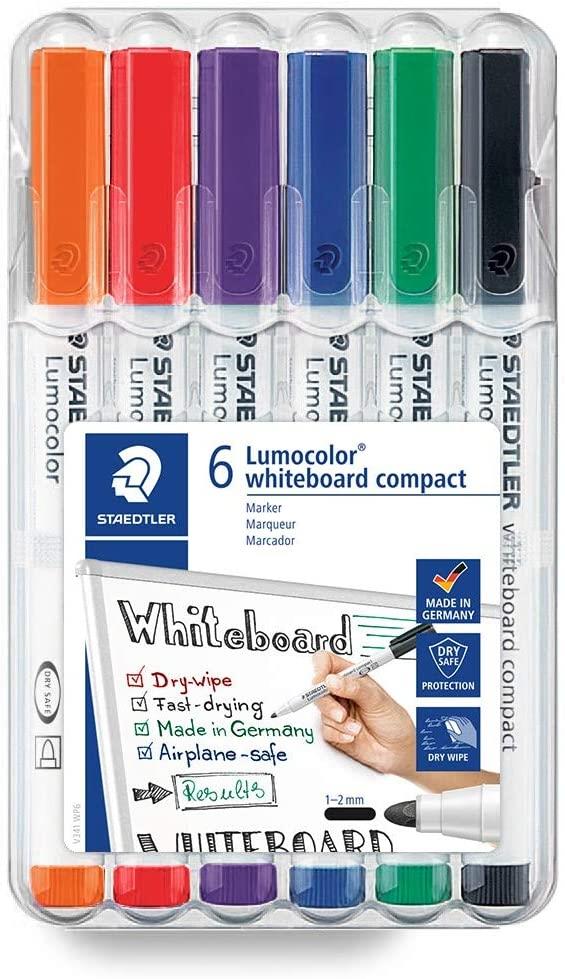 Staedtler Lumocolor whiteboard compact markers 6 Pack