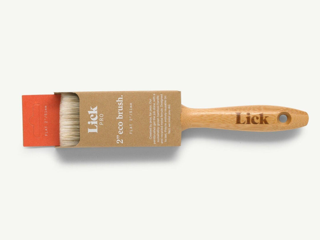 Lick Pro Flat Eco Bamboo Handle Paint Brush