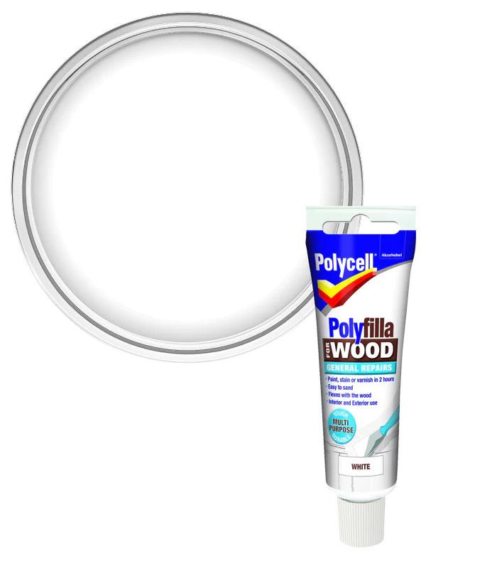 Polycell White Tube Polyfilla Wood General Repair 75 gram