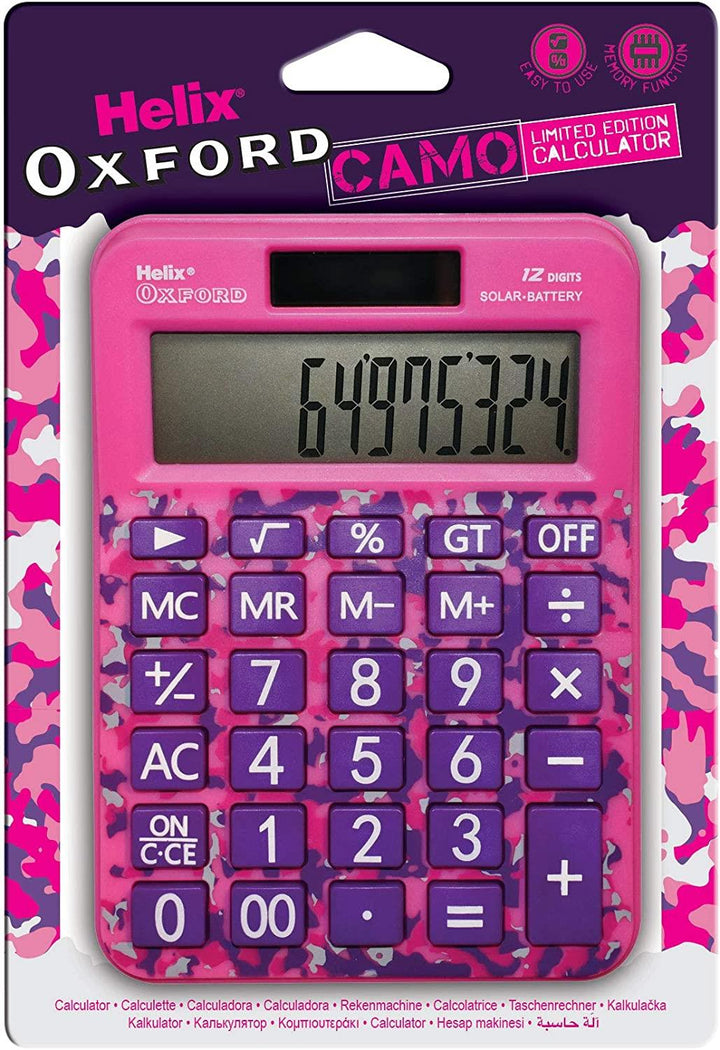 Helix Oxford Camo Basic Calculator