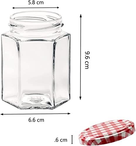 Glass Hexagonal jar 280ml