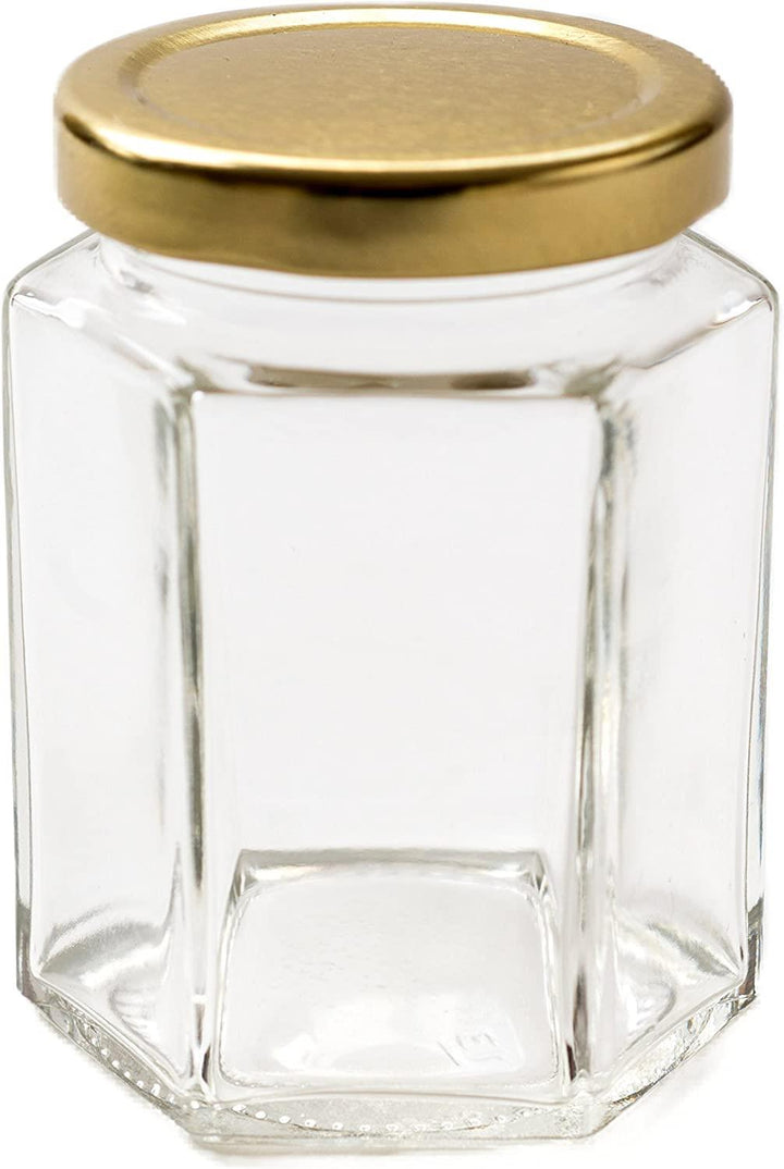 Glass Hexagonal Jar 190ml