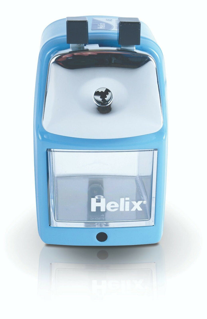 Helix Desktop Rotary Pencil Sharpener Metal Heavy Duty Body & Desk Clamp