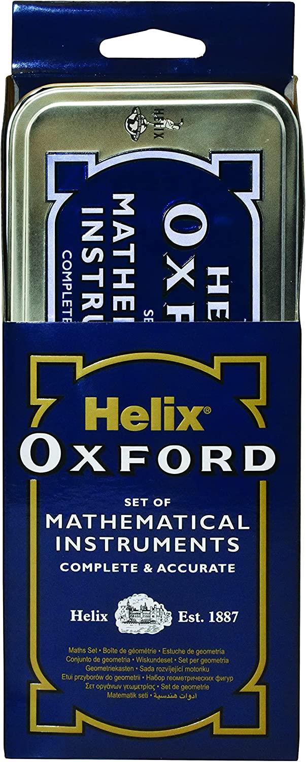 Helix Oxford Maths Geometry Colours Traditional Set In Tin B43000  Stationery