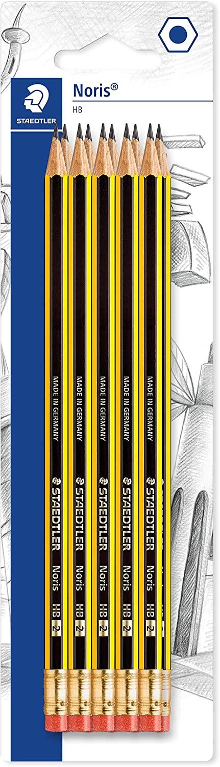 Staedtler Noris HB Pencil with Eraser Tip Double Stacked 10 Pack