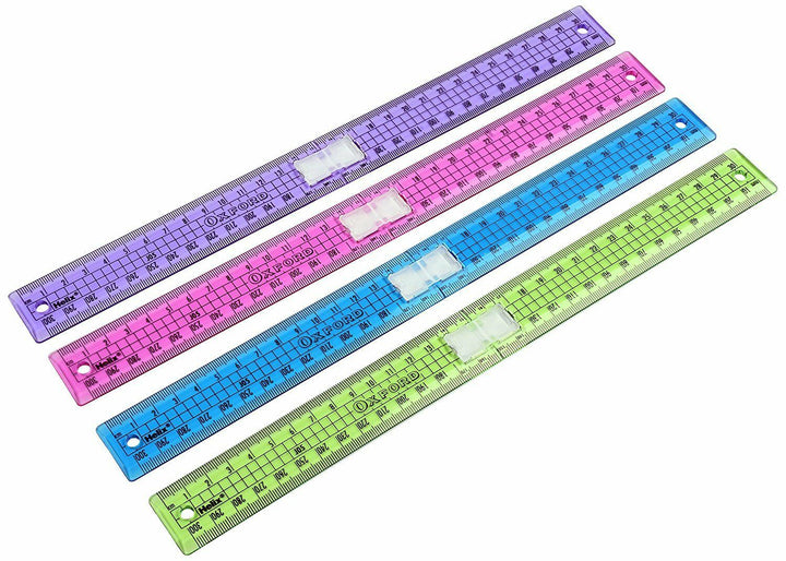 Helix Oxford Folding Ruler Assorted Colours 30cm 300mm