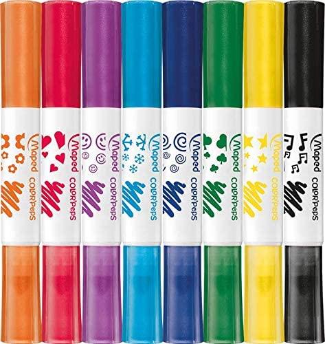 Maped Color Peps Duo Stamp Colouring Pens 8 Pack