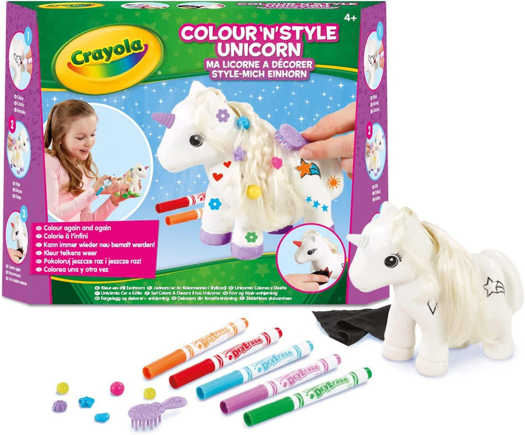 Crayola Kids Fun Art Colour 'n' Style Unicorn Craft Kit