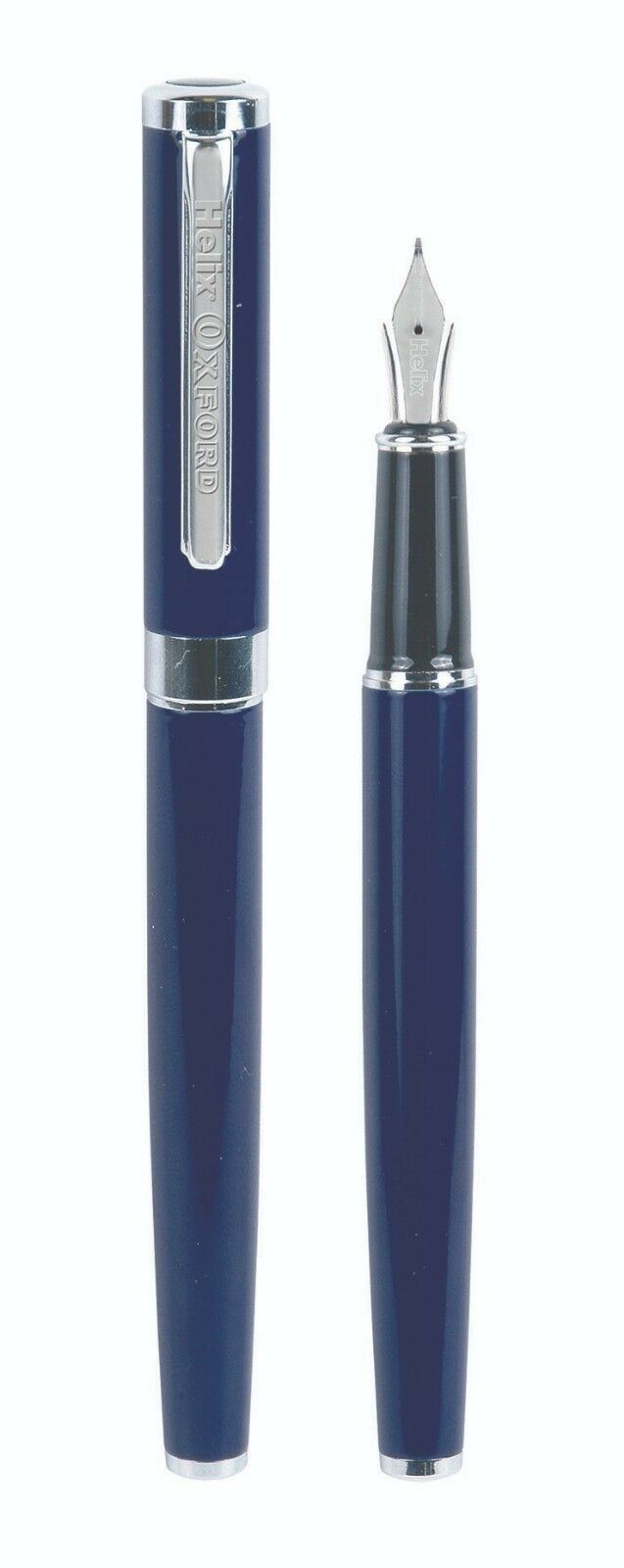 Helix Oxford Universal Blue Erasable & Black Refill Ink Cartridges Fountain Pen