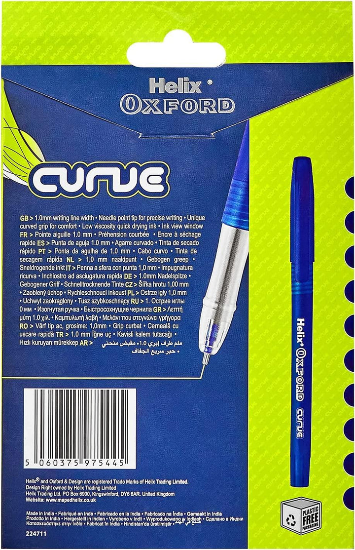 Helix Oxford Curve Pens - Assorted Colours