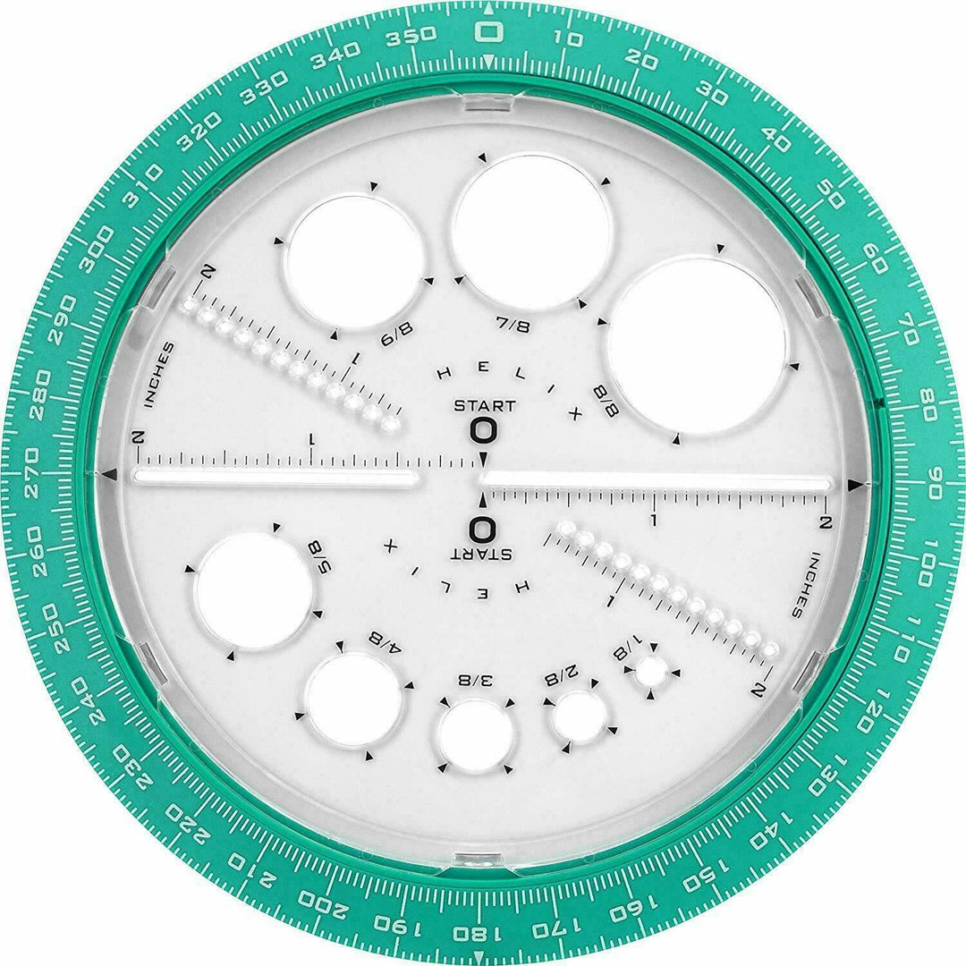 Helix Angle and Circle Maker 360° Assorted Colour 6 inch/15cm All in One Tool