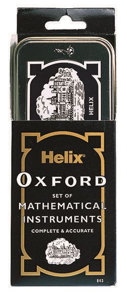 Helix Oxford Maths Geometry Colours Traditional Set In Tin B43000  Stationery