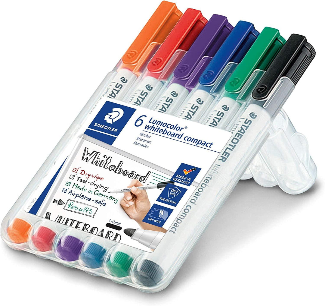 Staedtler Lumocolor whiteboard compact markers 6 Pack