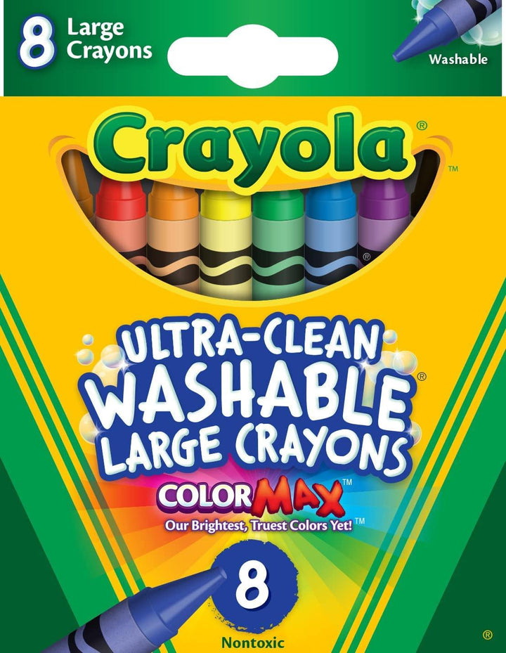 Crayola Ultra Clean Washable Large Crayons 8 Pack