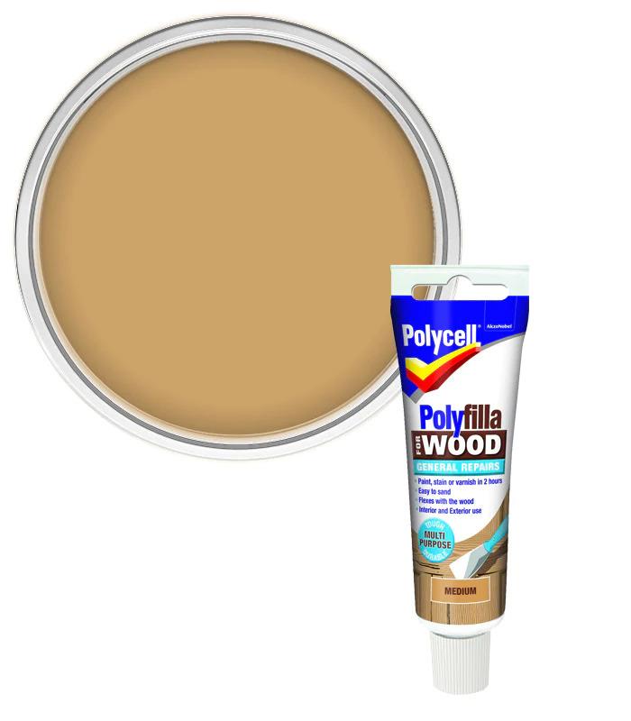 Polycell Medium Tube Polyfills Wood General Repair 75 gram