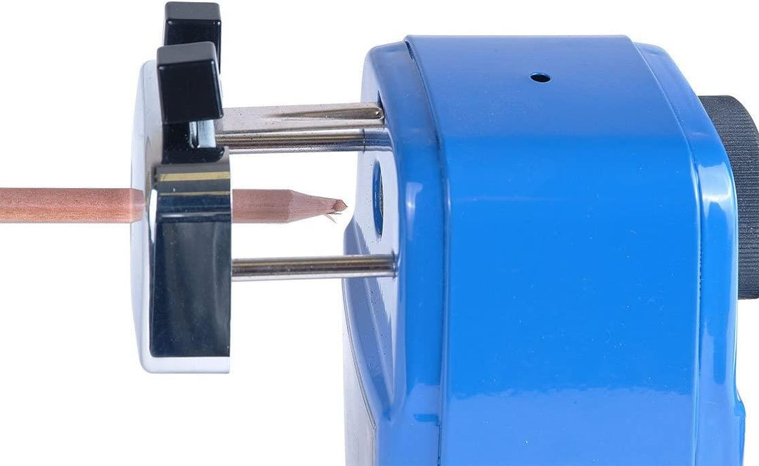 Helix Desktop Rotary Pencil Sharpener Metal Heavy Duty Body & Desk Clamp