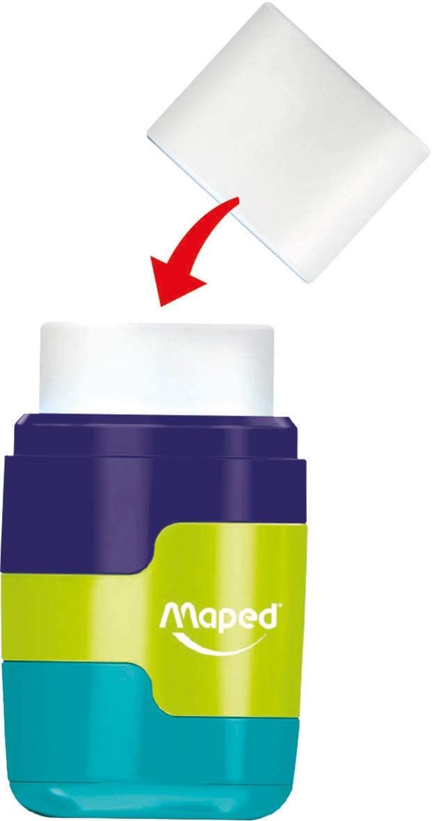 Maped Connect Colour Eraser And Pencil Sharpener Green