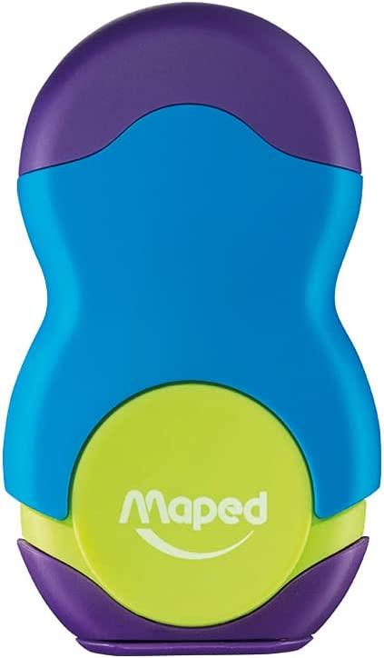 Maped Loopy Coloured Duo Eraser And Pencil Sharpener Blue