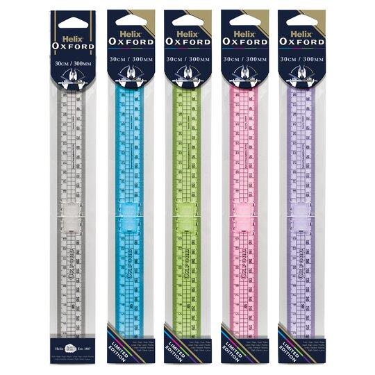 Helix Oxford Folding Ruler Assorted Colours 30cm 300mm