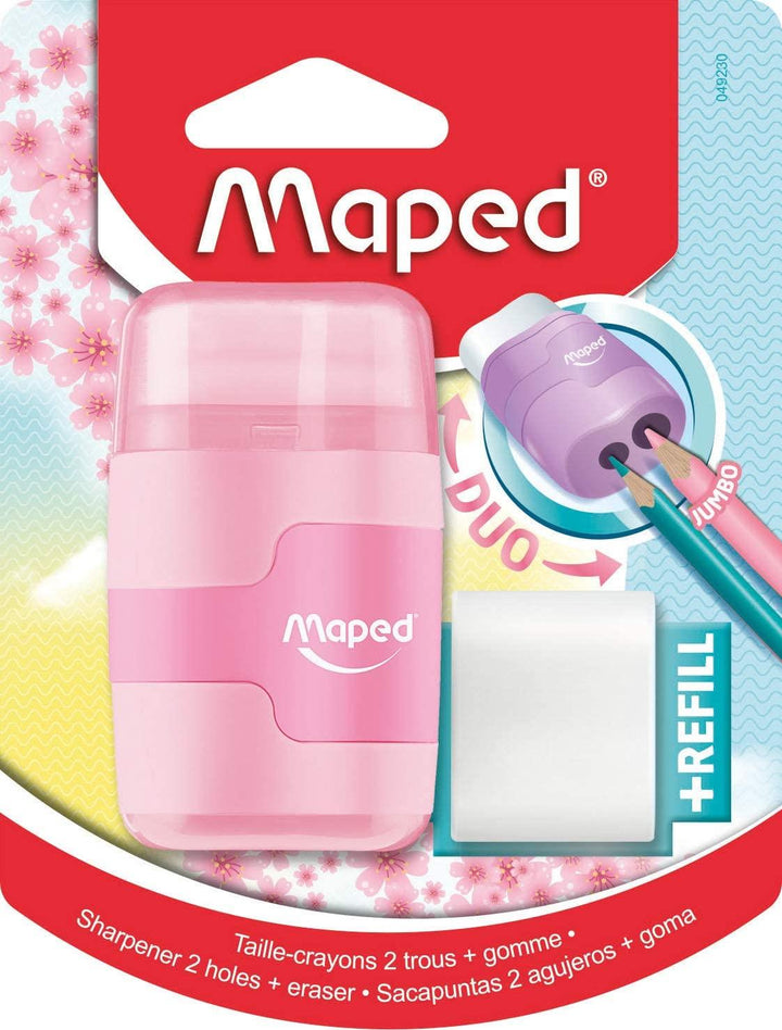 Maped Pastel 2 Hole Sharpener & Eraser