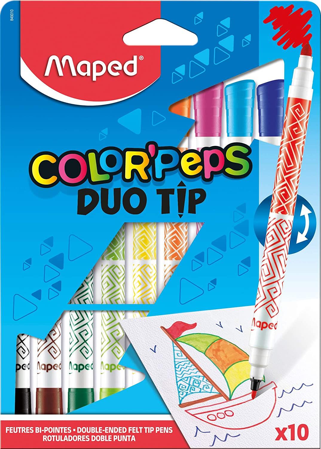 Maped Duo Tip Color Peps 10 Pack