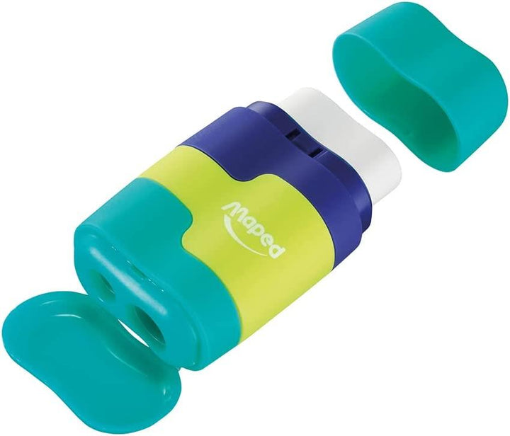 Maped Connect Colour Eraser And Pencil Sharpener Green