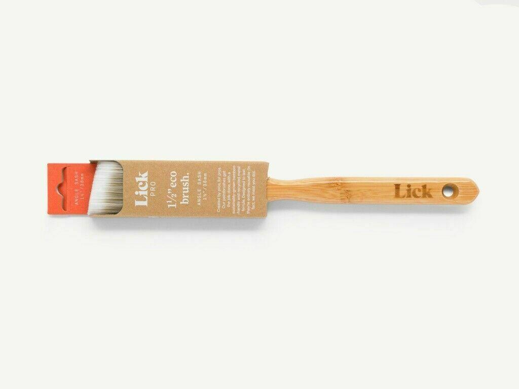 Lick Pro Angle Sash Eco Bamboo Handle Paint Brush 1.5"