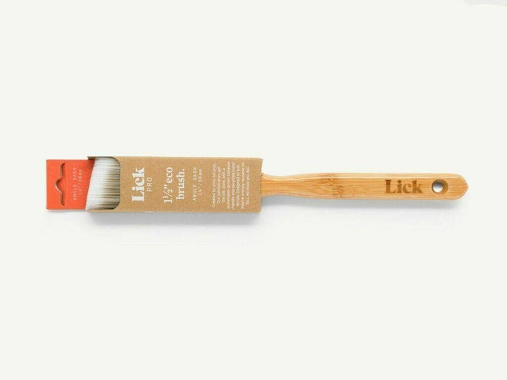 Lick Pro Angle Sash Eco Bamboo Handle Paint Brush 1.5"