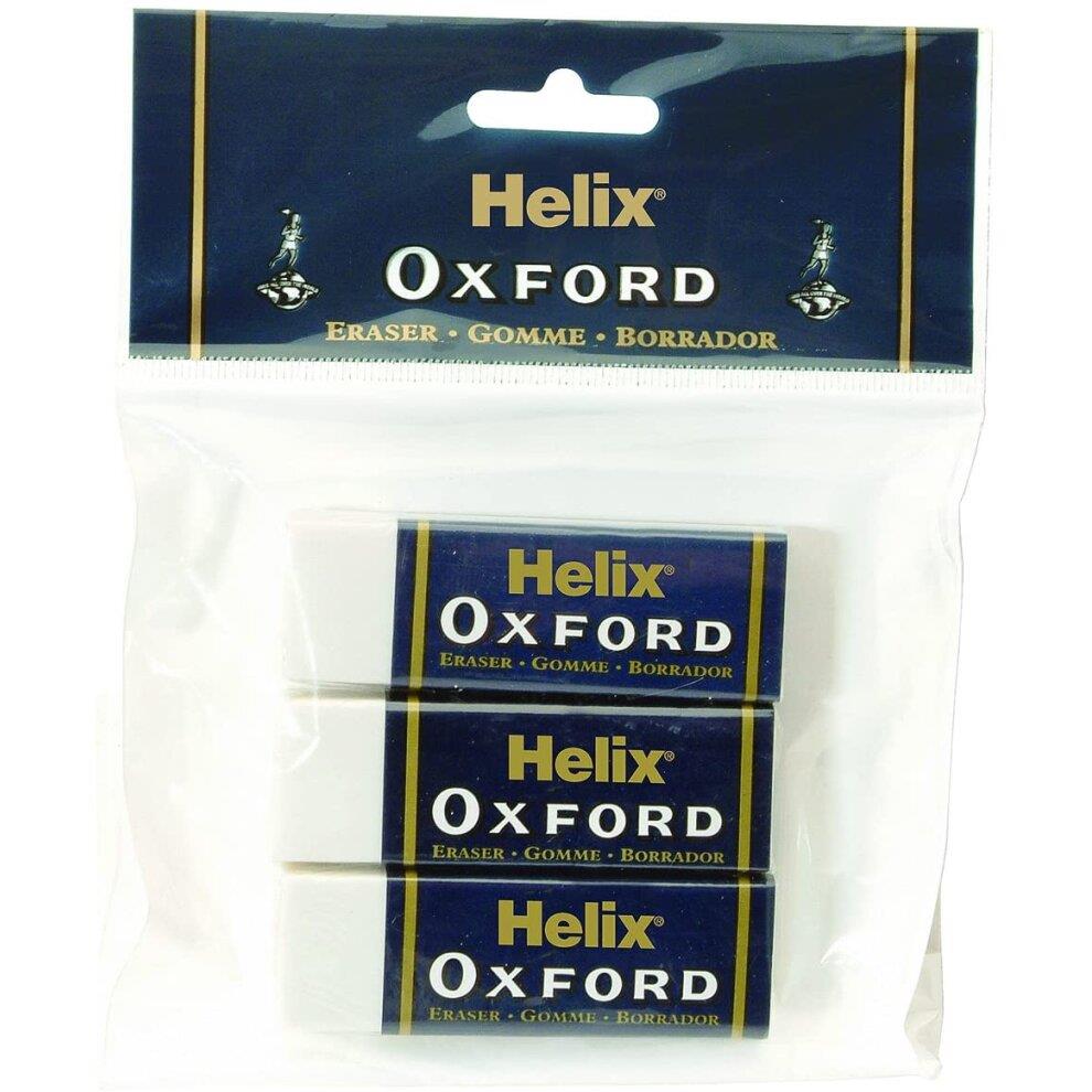 Helix Oxford Large Sleeve Erasers YS2071 3 Pack