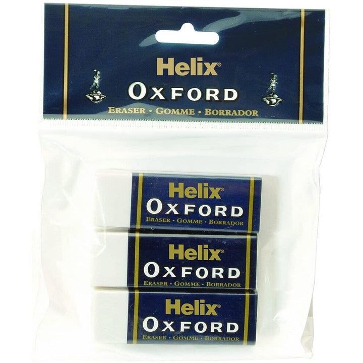 Helix Oxford Large Sleeve Erasers YS2071 3 Pack