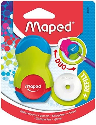 Maped Loopy Coloured Duo Eraser And Pencil Sharpener Green