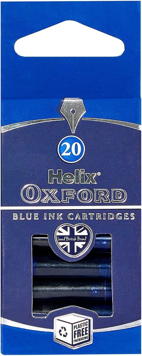 Helix Oxford Universal Blue Erasable & Black Refill Ink Cartridges Fountain Pen