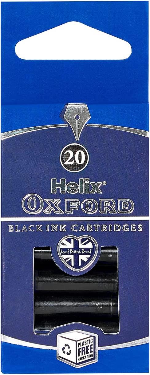 Helix Oxford Universal Blue Erasable & Black Refill Ink Cartridges Fountain Pen